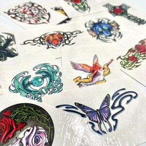 American Traditional Y2K Temporary Tattoo 10-Pack Bundle 2000's Nostalgia